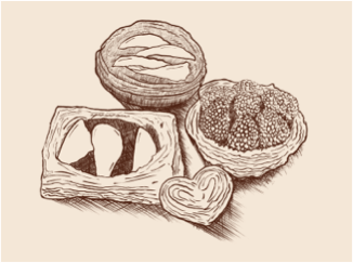 dessin pâtisseries